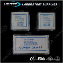 Henso square microscope cover glass